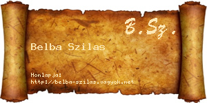 Belba Szilas névjegykártya